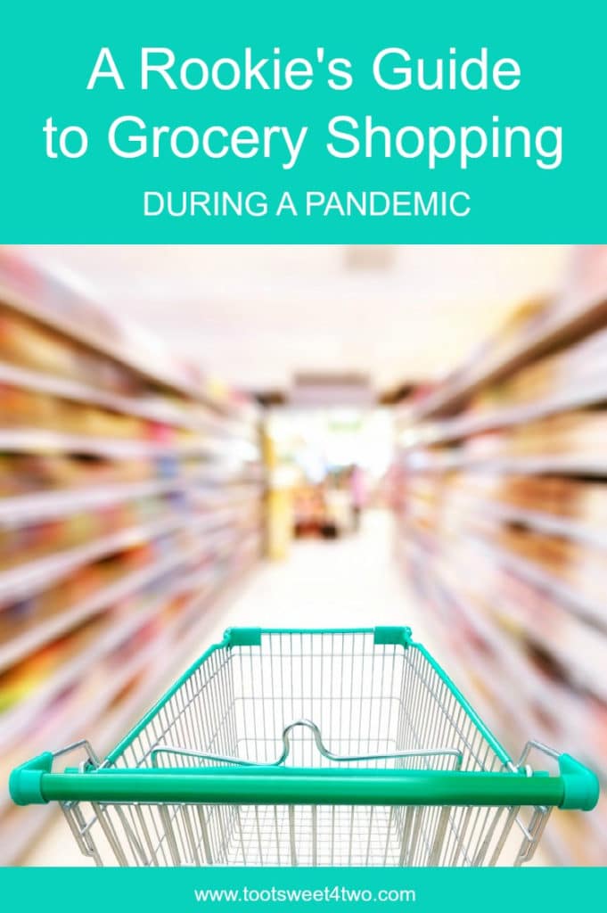 Pinterest graphic, grocery shopping during a pandemic