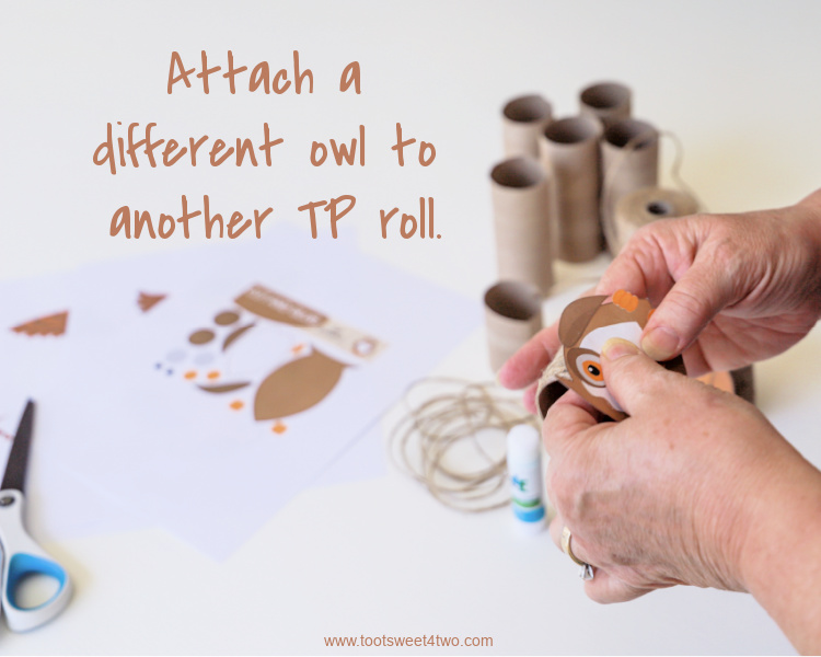 Toilet Paper Roll Crafts Owl Napkin Rings - Step 14