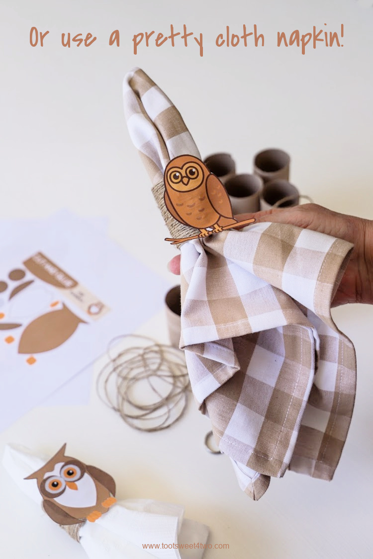 Toilet Paper Roll Crafts Owl Napkin Rings - Step 18