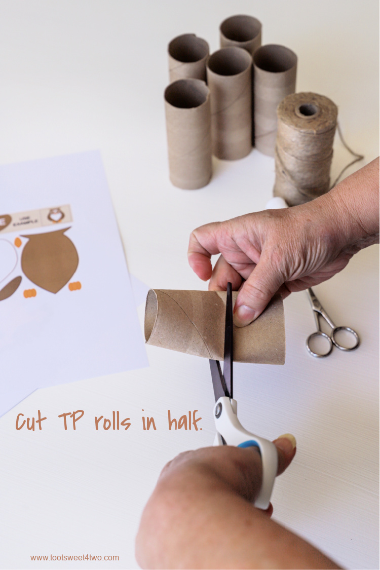 Toilet Paper Roll Crafts Owl Napkin Rings - Step 3