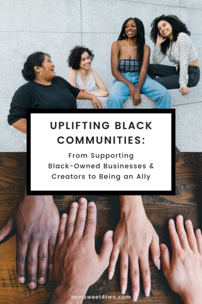 Pinterest graphic for "Uplifting Black Communities" post