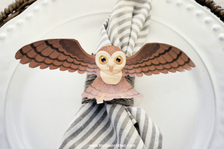 Barn Owl in Flight Toilet Paper Roll Napkin Ring