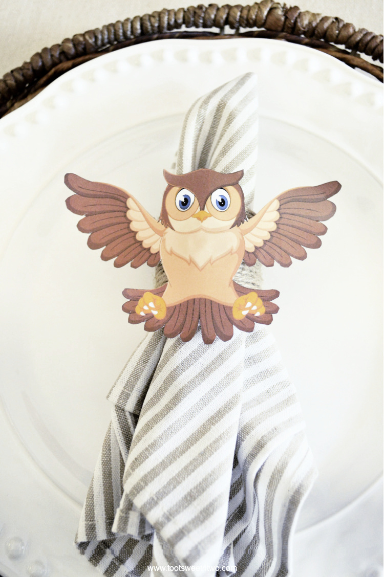 Brown Great Horned Owl Napkin Ring