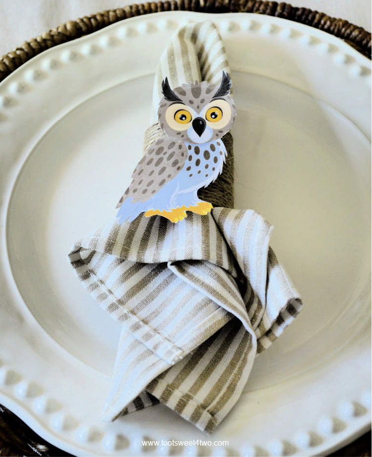 Long-eared Owl Toilet Paper Roll Napkin Ring