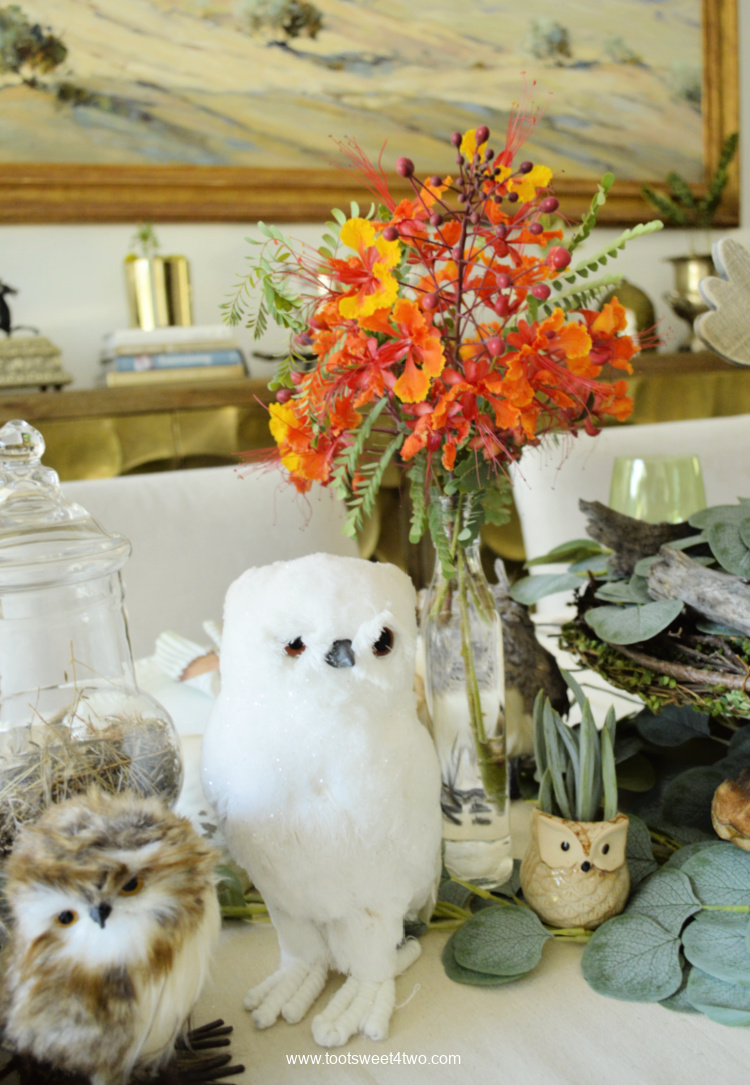 Adorable Snowy Owl Table Decor