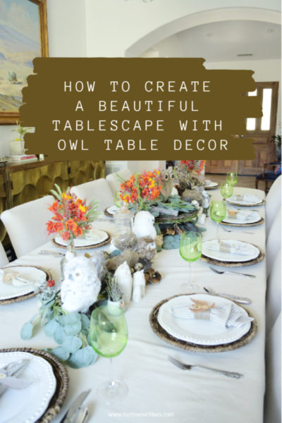 Tablescape with Owl Decor