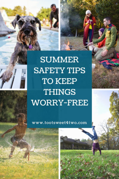 Pinterest graphic for blog post "Summer Safety Tips."