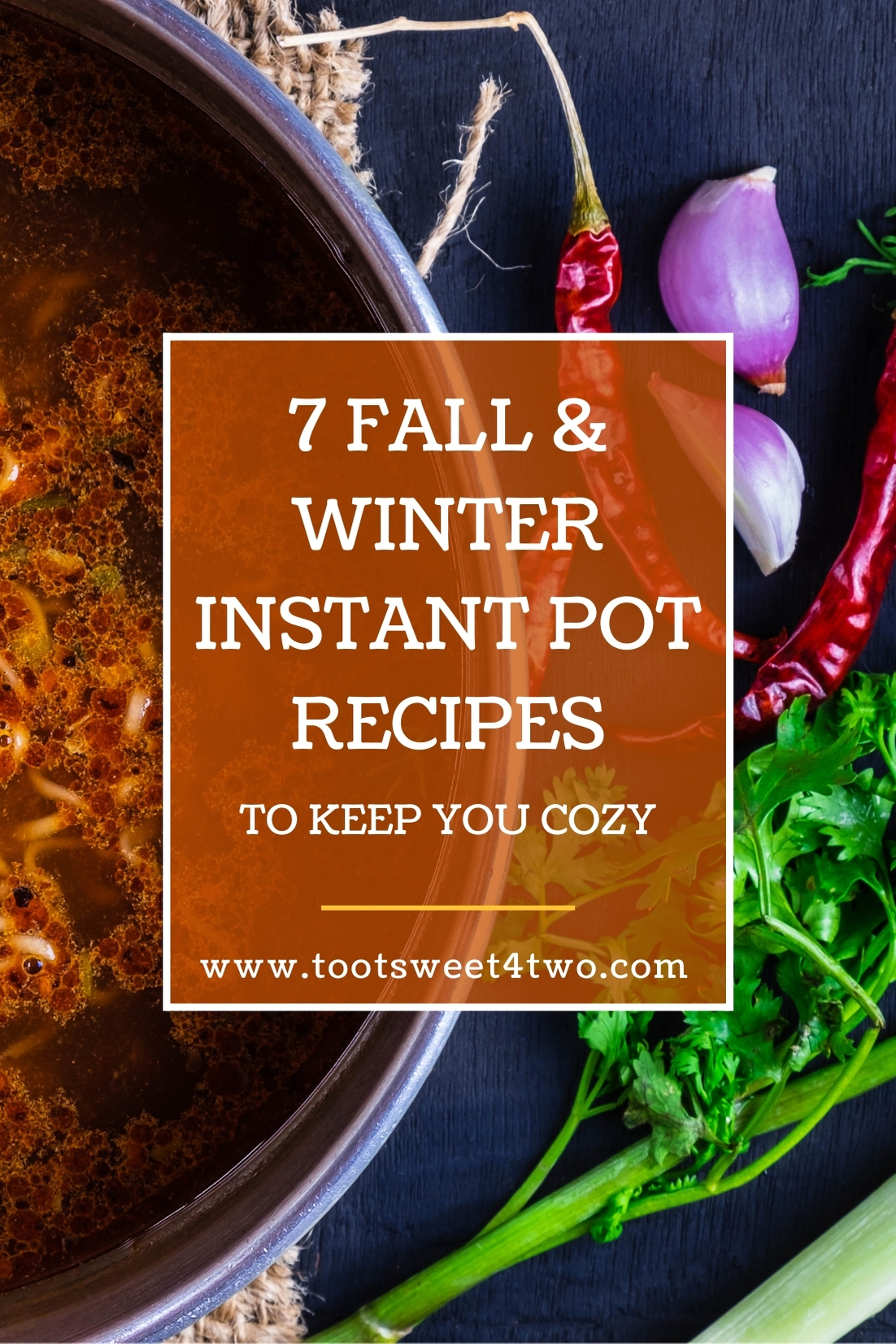 Graphic for the fall and winter instant pot recipes post.